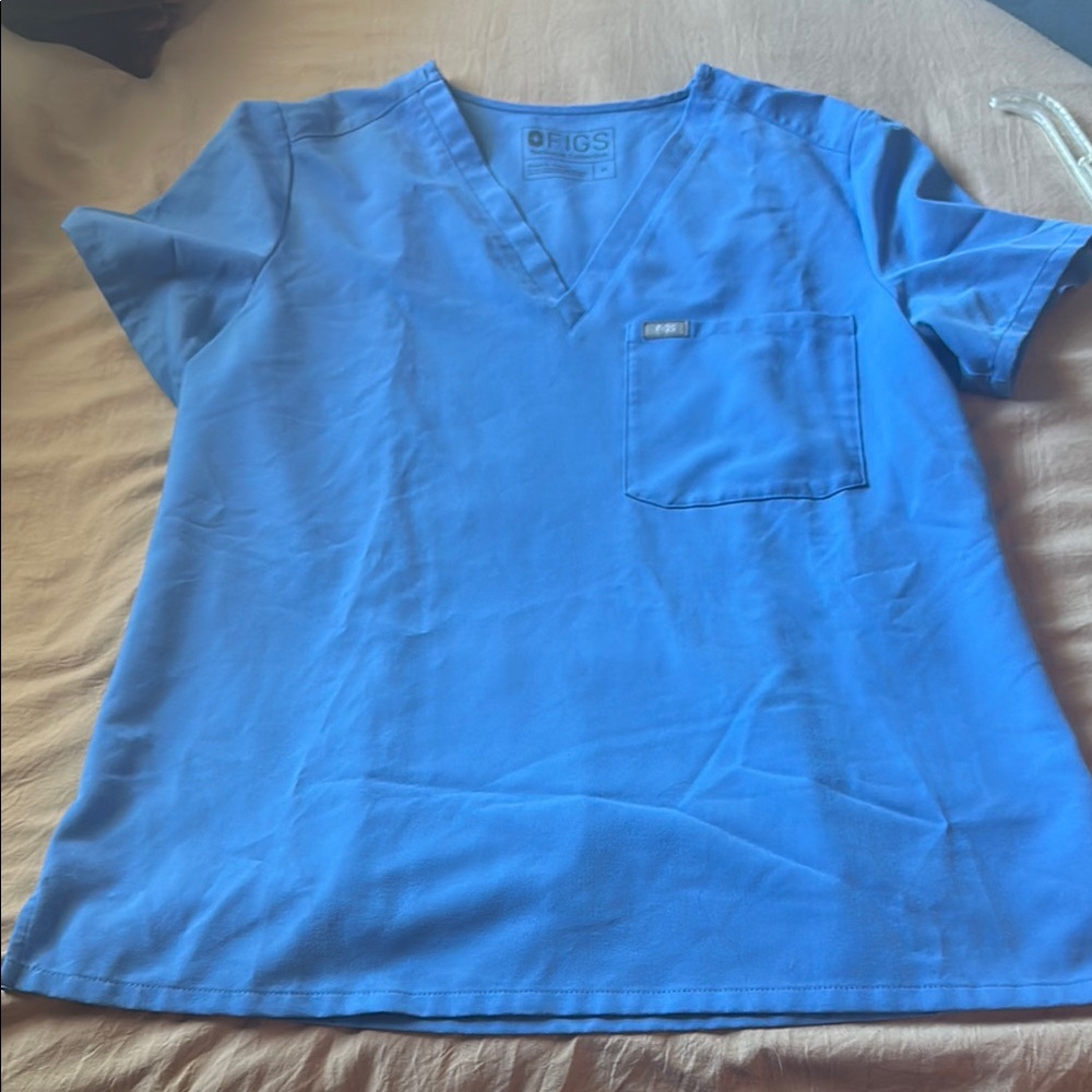 Figs Catarina Ceil Blue Scrub Top